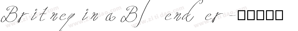 Britney in a Blender字体转换